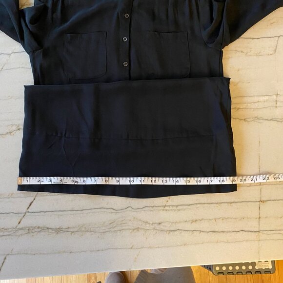 Black 100% Silk Joe Fresh Tunic/Shirt Dress Sz XS - Picture 7 of 10